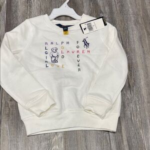 Ralph Lauren Cream Sweatshirt with Colorful Text